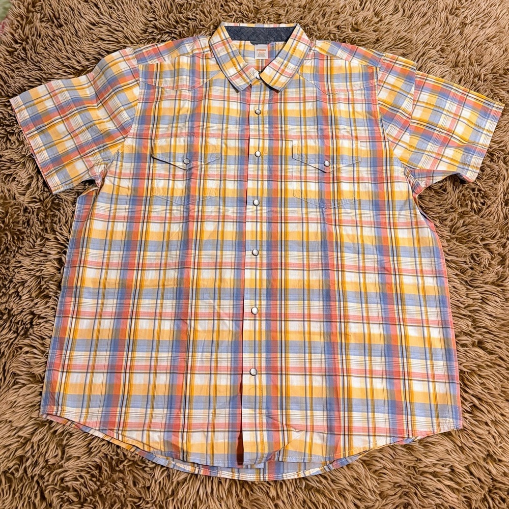 Gymboree Men's Colorful Plaid Button Down Shirt